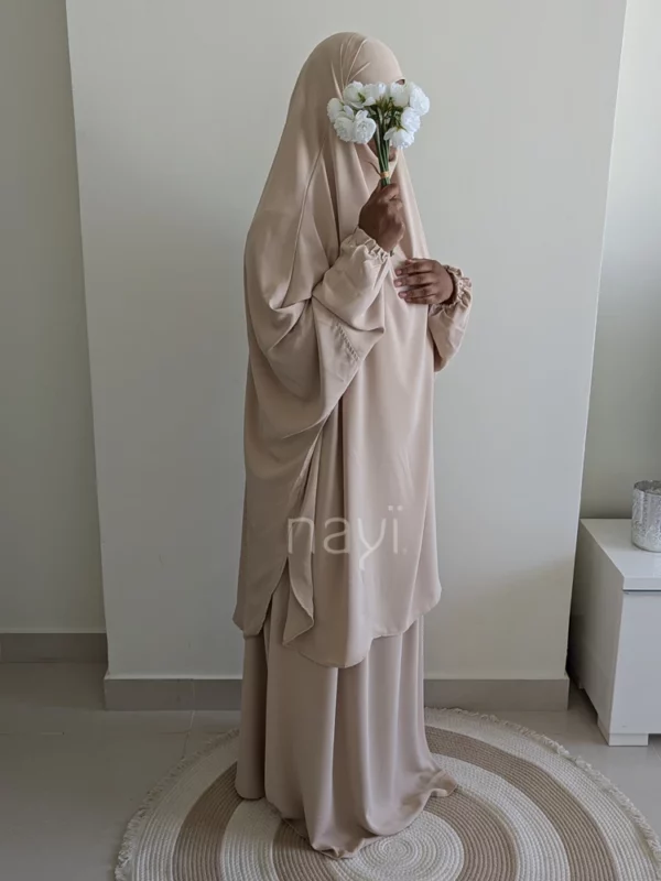 Jilbab 2 Pieces Set - Beige