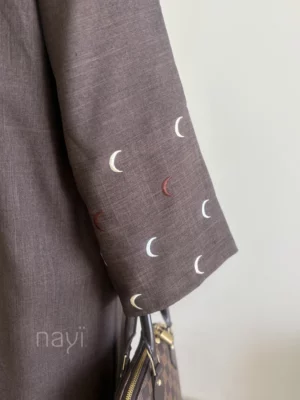 Abaya Kimono Moon - Brown - Image 3